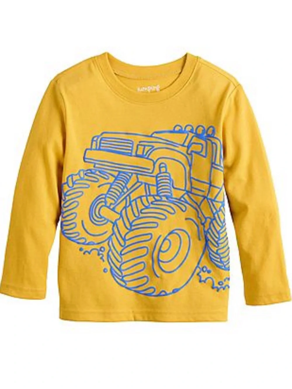 Jumping Beans Yellow Long Sleeve Monster Truck Graphic Tee